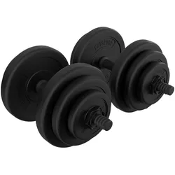 Artsport 2er Hantelset 20kg - Kurzhantel Set mit 2 Kurzhanteln, 12 Gewichte – Rutschfeste Griffe