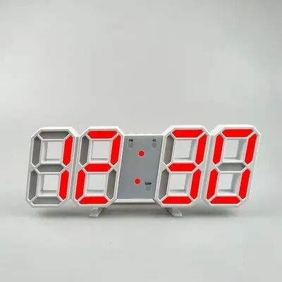 Discount Dollar Deals LED Digital Alarm Wall Clock With Time, Date Temperature Display For Home Office 08