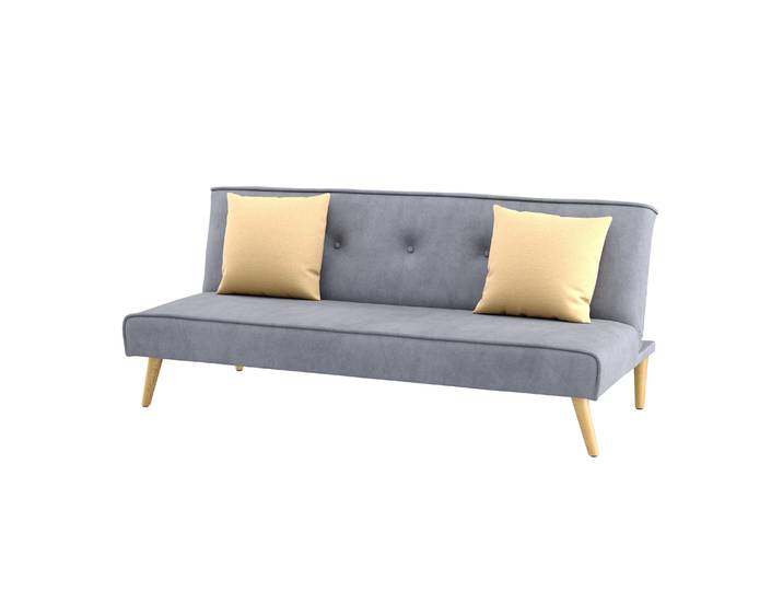Schlafsofa Samt LEA grau