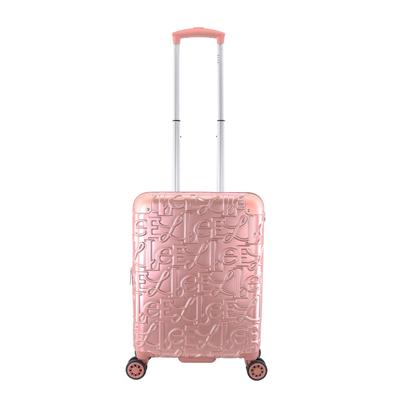 Koffer ELLE "Alors", Gr. B/H/T: 20,5cm x 49cm x 20,5cm, pink, unifarben, Koffer, ABS