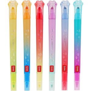 Legami Filzstifte Meow, COH0001, 2 Strichbreiten 1mm & 4mm, 6 Stück