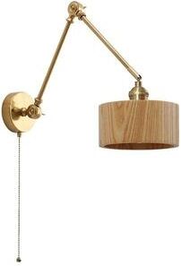 Uplifted Goods Nordic Architectural Ceramic Dual Direction Luminary wooden Lampshade