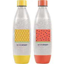 SodaStream Butelki Fuse WaterPomelo 2x1L, Wassersprudler Zubehör, Orange, Gelb