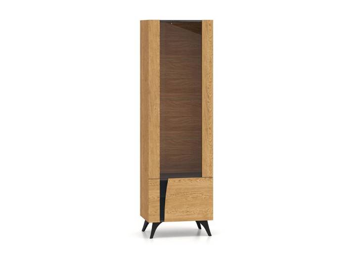Vitrine 2 portes droite Soah Bois et Noir