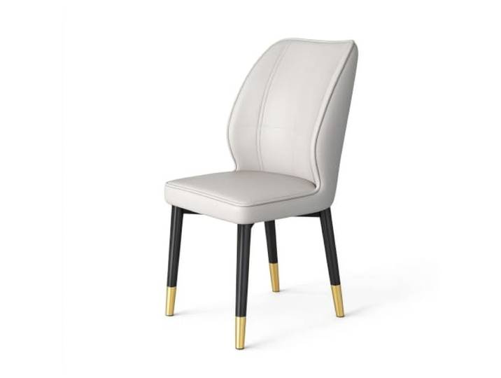 Urban Modern Esszimmerstuhl, Frühstücksstuhl aus Kunstleder Hergestellt for Frühstücksecken und Esstische: PU-Polsterung, durchbiegefester Schaumstoff mit hoher Dichte(Light gray,1ps)