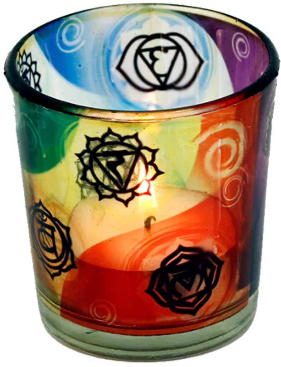 Phoenix Import Mani Bhadra Sfeerlicht 7 Chakra's Glas