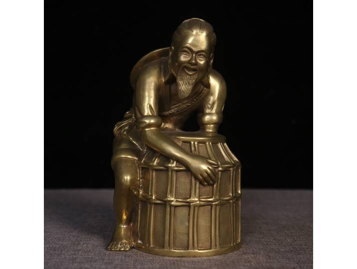 Statue de pêcheur en laiton, décoration de maison élégante, parfaite pour la table basse d'entrée et la pièce d'appoint du salon, artisanat artisanal
