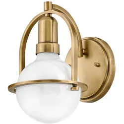 Wandleuchte Wandlampe Flurleuchte Schlafzimmerlampe Messing Stahl H 23,3 cm