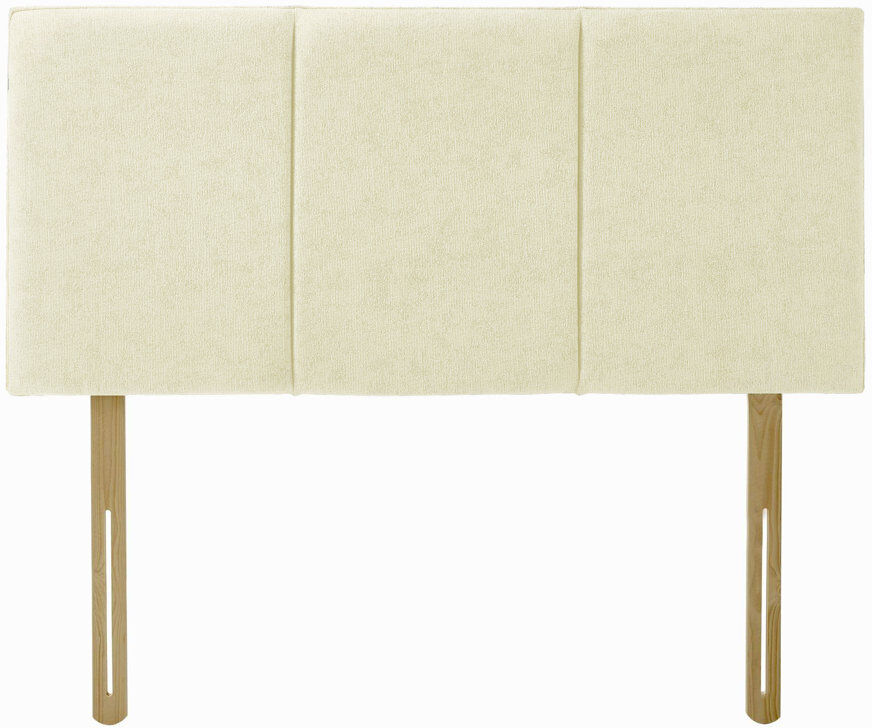 17 Stories Ergys Upholstered Chenille Headboard Chenille/Cream Small Double (4')