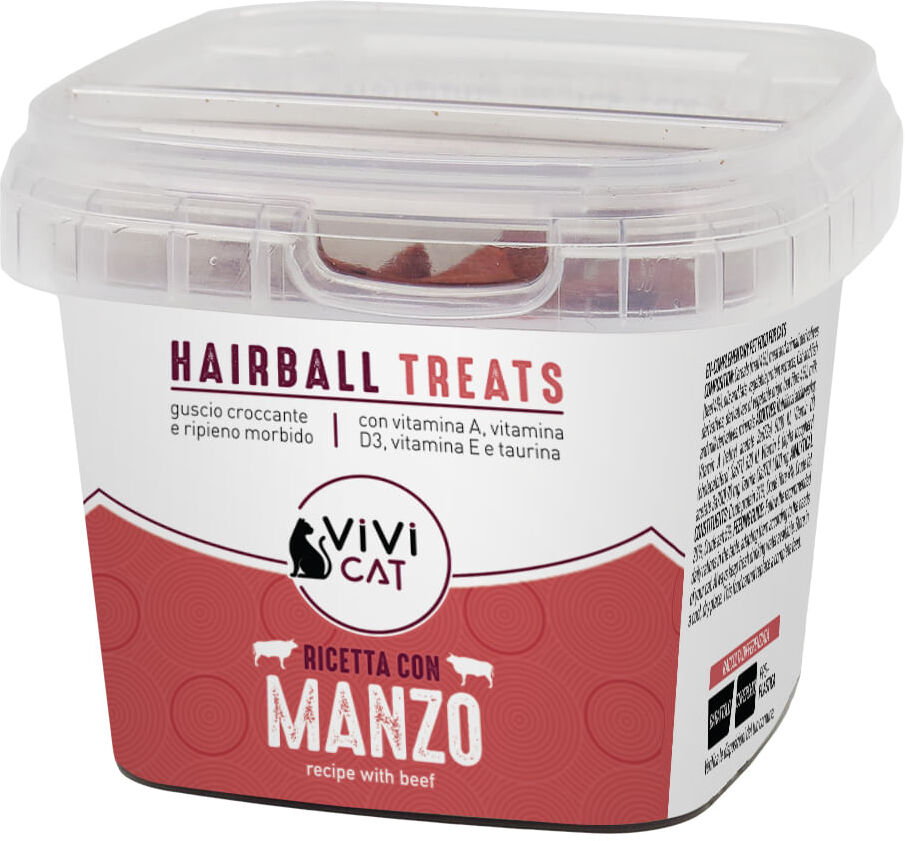 Vivi Cat Snack Hairball Treats Manzo 75G