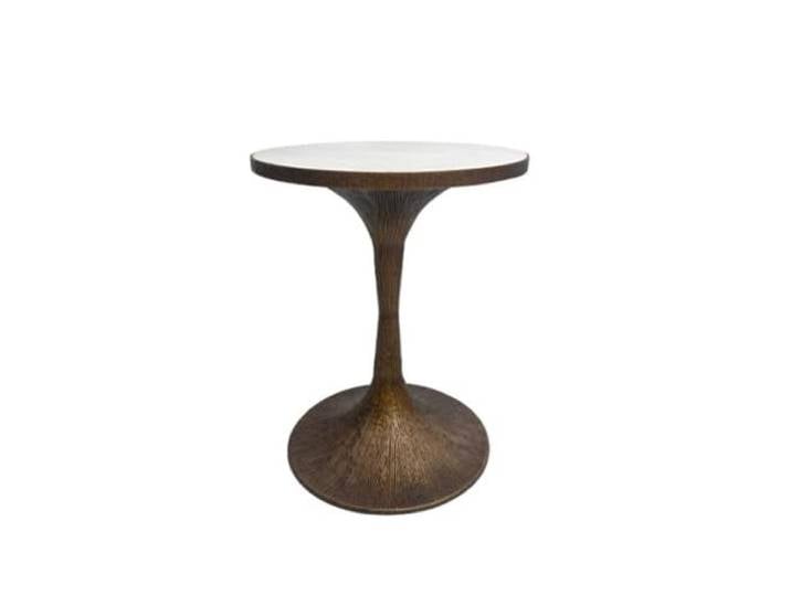 YCCHAH Sofatisch Retro-Messingfarbener Wohnzimmer-Sofa-Ecktisch, Einfacher Balkon, Lässiger Couchtisch Wohnzimmer-Beistelltisch