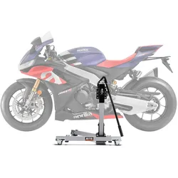 Zentralständer EVOLIFT® für Aprilia RSV4 Factory 1100 19- Shadow Edition (Grundfarbe: Grau) Ohne Ohne Ohne Mit Werbeschild
