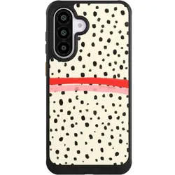 Nivocase Hülle für Samsung Galaxy A56 5G Handyhülle NIVOcore Case Schwarz Kunst Punkte Streifen (Samsung Galaxy A56 5G), Smartphone Hülle, Schwarz