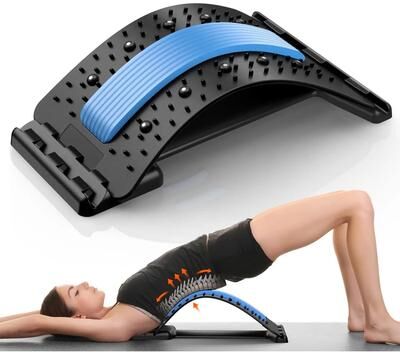 Uplift Picks Back Stretcher For Back Pain Relief Multi Level Spine Decompression Support Board blue