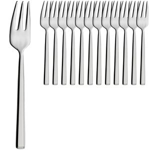 WMF Kuchengabeln Professional Edita, silber poliert, Edelstahl 18/10, 14,6 cm, 12 Stück