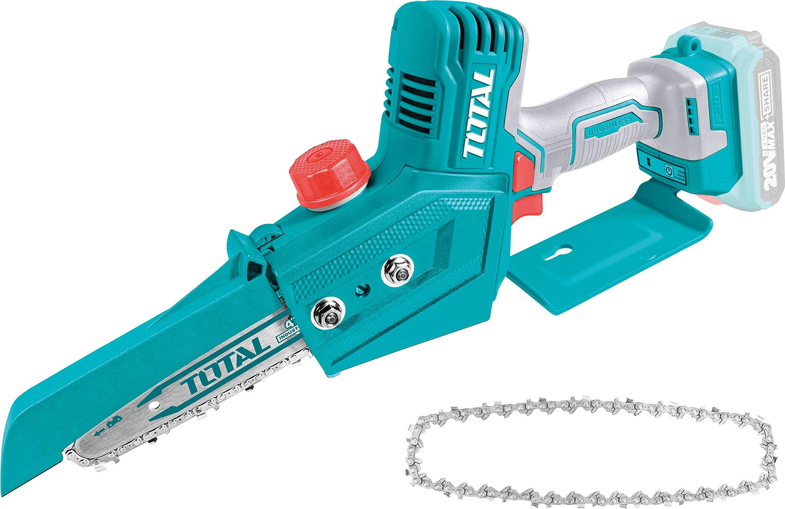 Total TGSLI2068 mini 20V lithium-ion accu, borstelloos, 2000mAh, zonder batterij en oplader