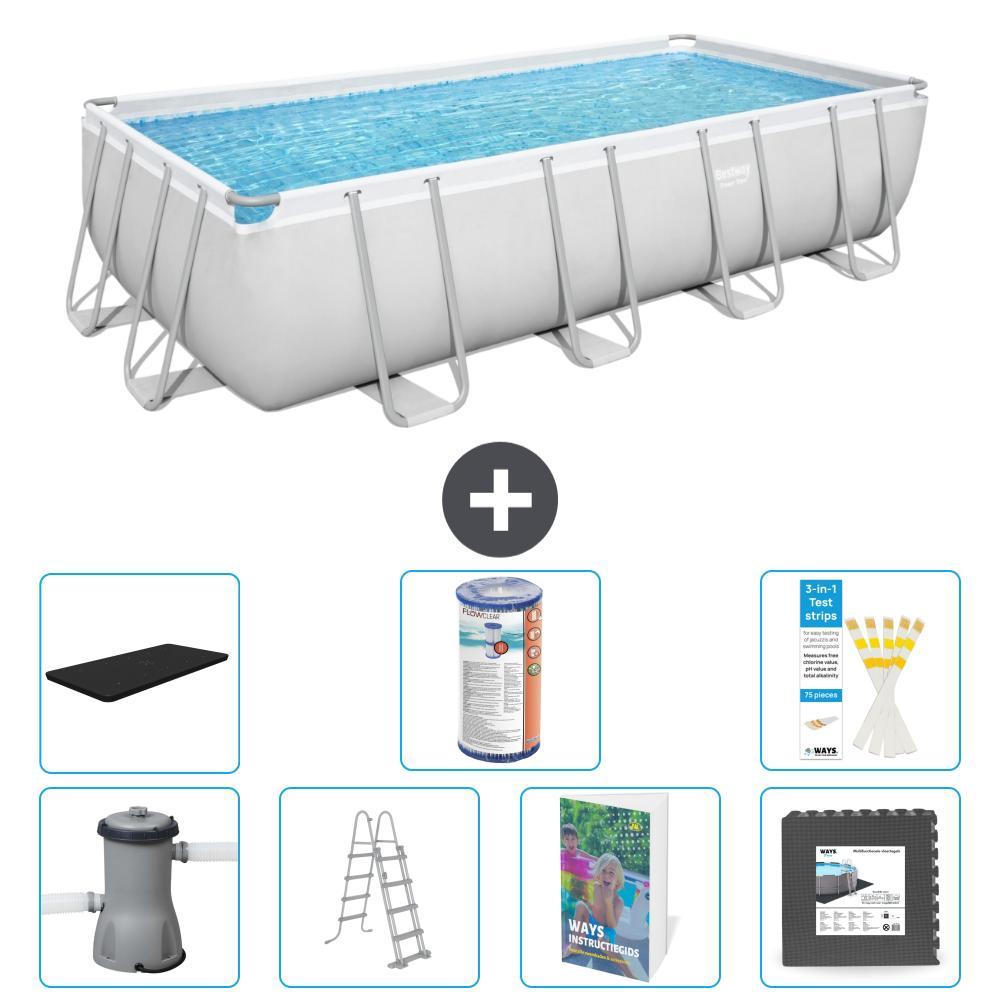 Bestway Power Steel Rechteckig - 488x244x122 cm - 6-teilig S563