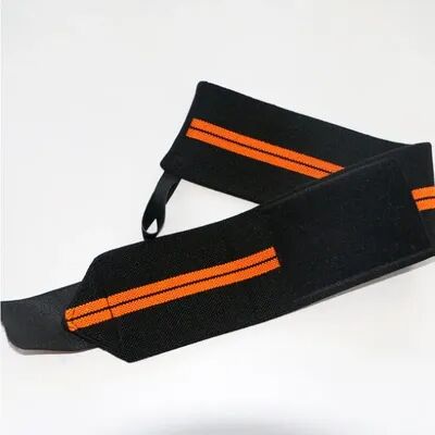 Multisell Products Hub Elastic Wristband Wrist Fixers For Powerlifting, Adjustable Wrist Straps For Men And Women orange