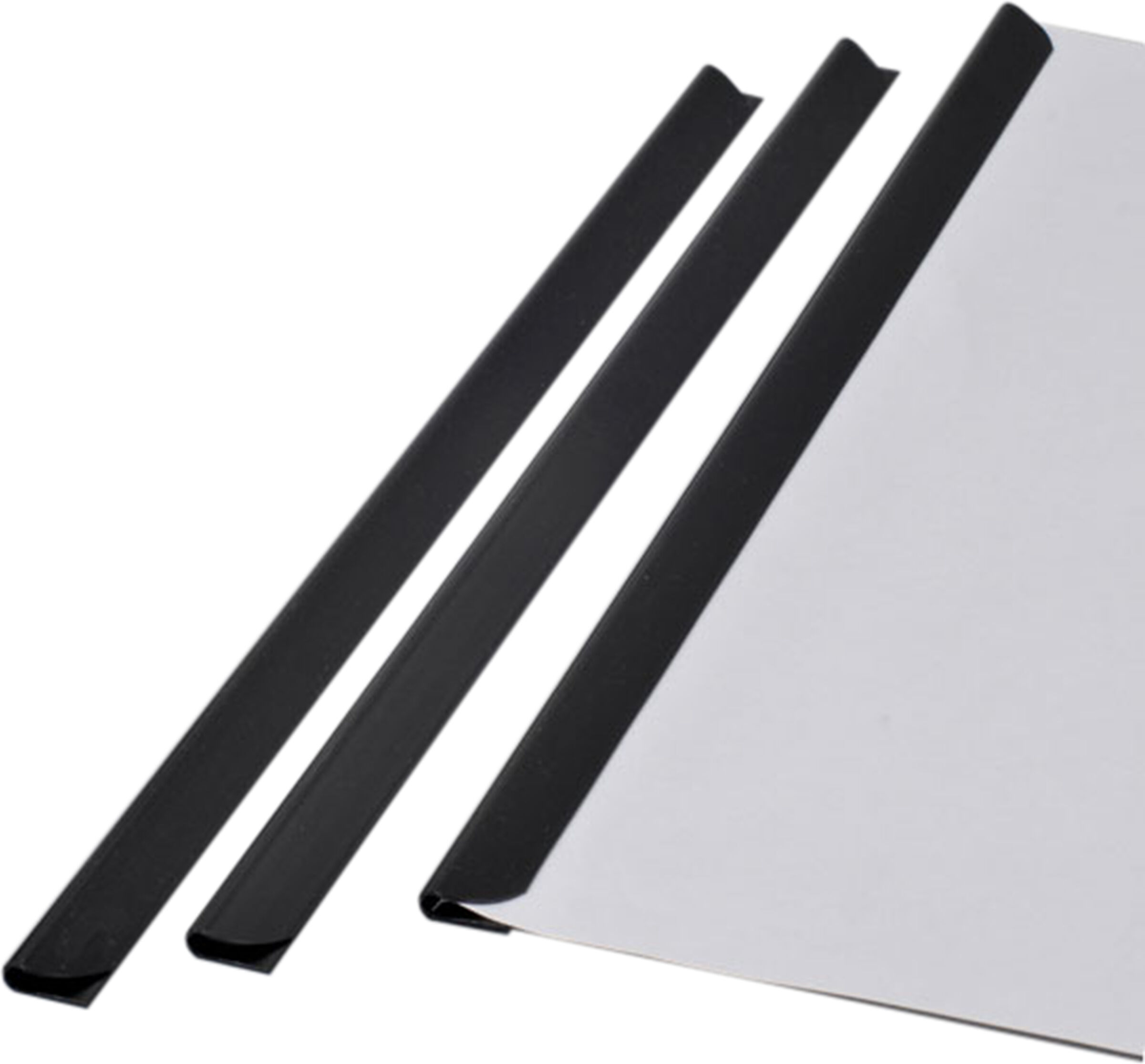 SPRINTIS 100 Unités - Baguettes à relier A5, noir, 3-4 mm, plastique