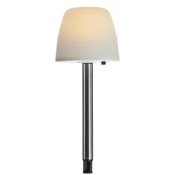 Kaemingk LED Solar Wegleuchte mit Erdspieß milchig weiß Lampenschirm Garten Balkon