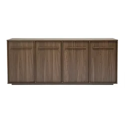 Buffet mit dunkler Holzoberfläche Walnuss, 4 Türen L180 cm LOTHAIRE