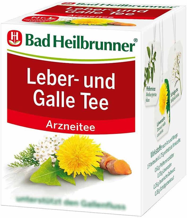 Bad Heilbrunner Tee Leber und Galle Filterbeutel 8X1.75g