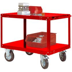 Manuflex TP1062.3003 Tischwagen Feststeller Stahl pulverbeschichtet Rubin-Rot