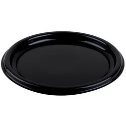 50x Servierplatte, RPET, schwarz, rund, 300mm