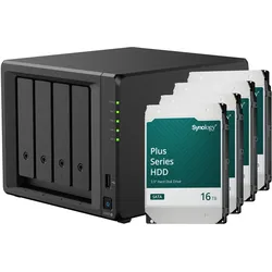 Synology DS925+ (4 x 16 TB, Synology HAT 33xx), NAS, Schwarz