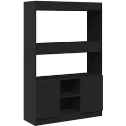 vidaXL Highboard Schwarz 92x33x140 cm Holzwerkstoff