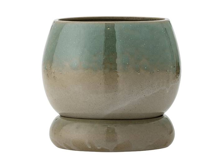 Bloomingville Imke pot avec soucoupe Green, 18,5x17,5 cm