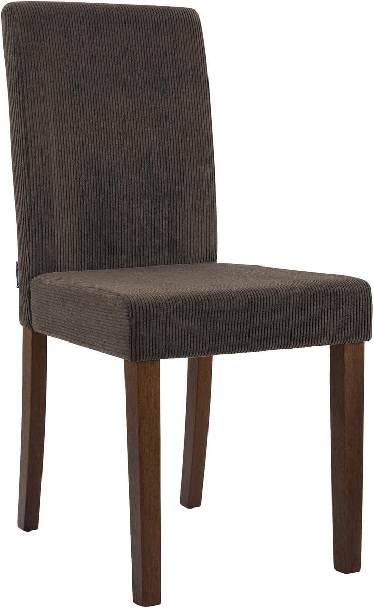 CLP Ina Eetkamerstoel - Klassiek - Hout - Corduroy Ribstof - Antiek Donkerbruin