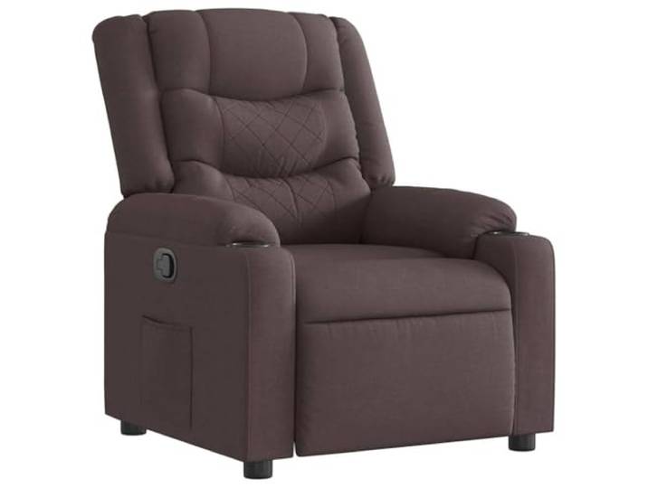 HAQWRDQSG Relaxsessel mit Liegefunktion Dunkelbraun Stoff TV Sessel Erholung im Wohnzimmer: Ergonomischer Ruhesessel mit 135 Grad Neigung, weicher Polsterung und praktischer Seitentasche.