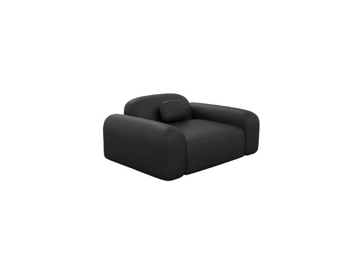 Design Echtleder Loungesessel „Ravello“ Echtleder Schwarz BLOOMINGLOFT Collection