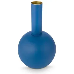 Konjac Sponge, Vase, Vase Metall Gross Matt Blau