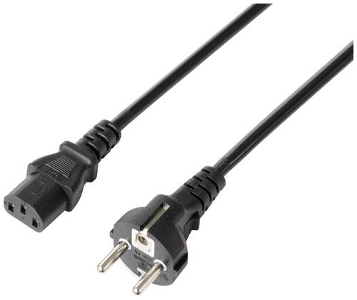 Sygonix SY-5243888 Kaltgeräte Anschlusskabel Schwarz 3.00m