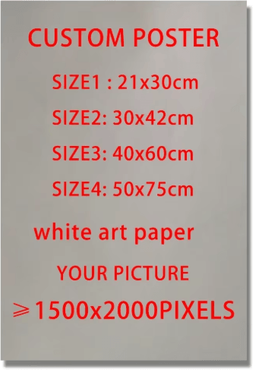 Inspire Picks Custom Anime Poster Personalized Character & Pet Matte Art Print Wall Decor 29x51cm