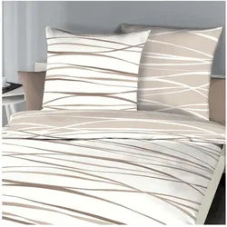 BettwarenShop, Bettwäsche, Bibermotion nature (Bettwäsche Set, 200 x 220 cm, 80 x 80 cm)