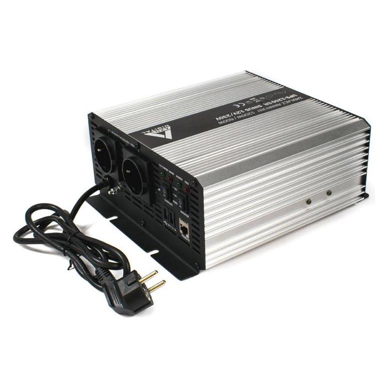Digital Unterbrechungsfreie Stromversorgung (UPS + AVR) AZO 12V UPS-1200SR Sinus 1200W/600W 12V/2... (1200 VA, 600 W, Line-Interaktiv USV) (AZO00D1257)