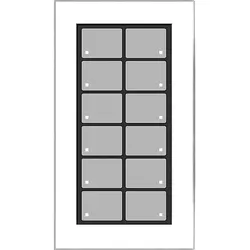ISSENDORFF Glas-Tastenfeld weiß m. 12 Tasten LCN - GT12W