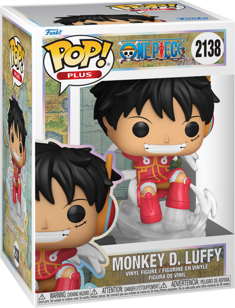 Funko Pop! Plus One Piece Monkey D. Luffy Egghead Arc #2138 - Red - 6 in/5 in/4 in Collectible Figure
