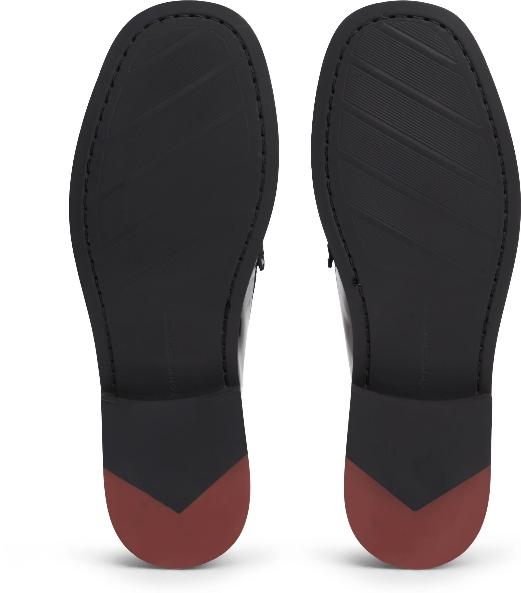 Loafer TOMMY HILFIGER "SQUARE TOE TASSEL LOAFER", Damen, Gr. 39, schwarz, Nappaleder, Schuhe Loafer, Blockabsatz, Slipper mit modischer Quaste