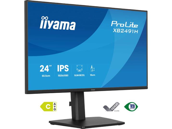 iiyama ProLite XB2491H-B1, 60,5 cm (23.8'), 1920 x 1080 pixels, Full HD, LCD, Noir