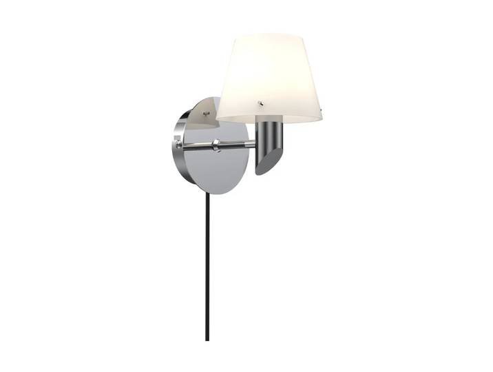 Herstal Gil wandlamp Chroom-opaalglas