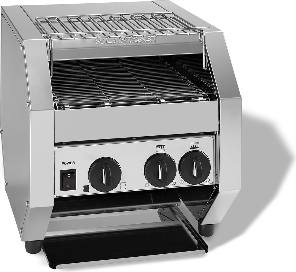 MILANTOAST-3 Scheiben Gürteltoaster mit Knopfschutz VOLLOPTIONAL 220-240 V 50/60 Hz 2,8 kW