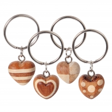 Bartl Schlüsselanhänger Mini-Holz-Herz - sortiert 293994