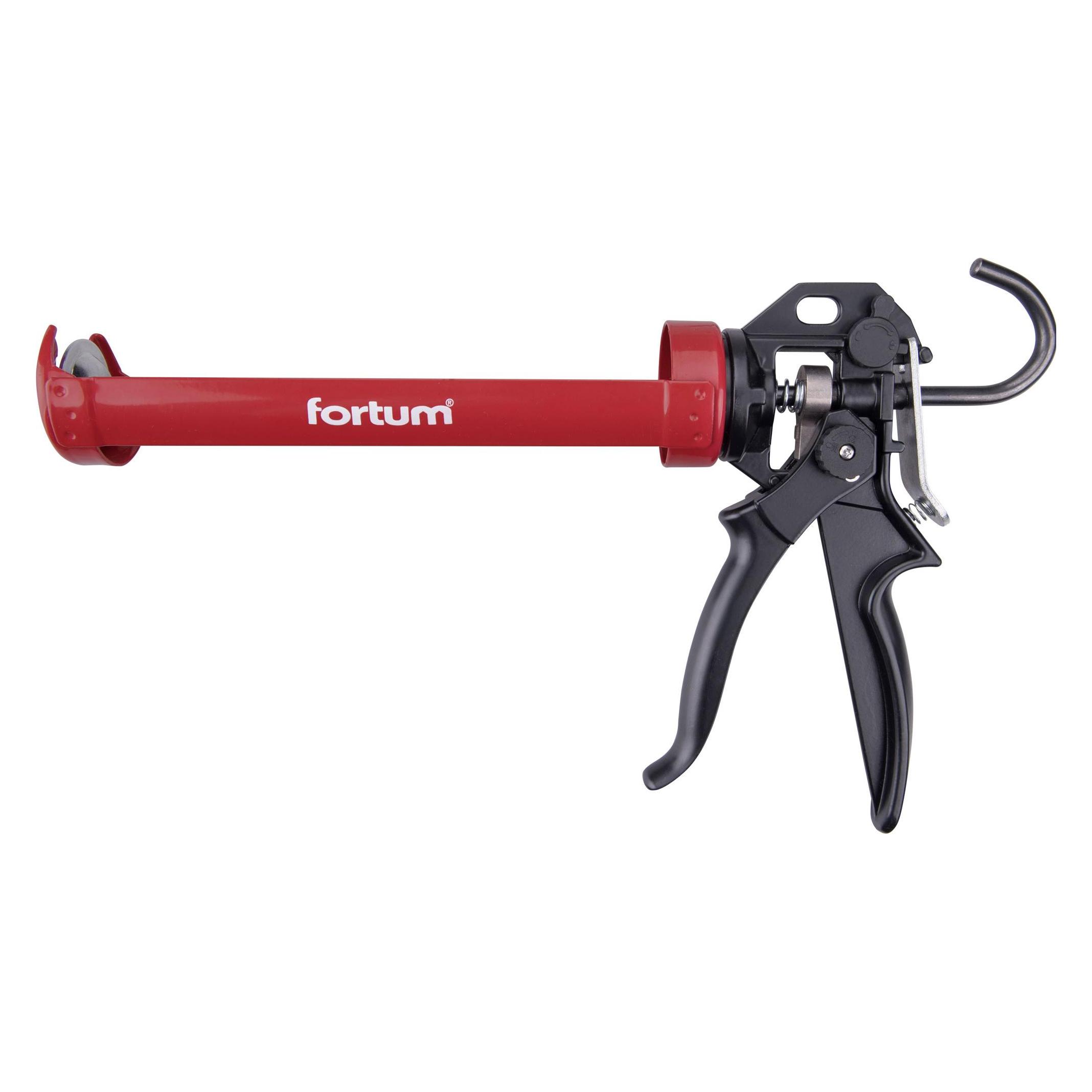 Fortum Manuelle Klebe- und Silikonpistole mit Reversierfunktion und Dosierschalter, 225/300 ml Kartuschen (Kartuschenpistole) (49834659)