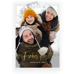Weihnachtskarte: Torbogen mit Foto