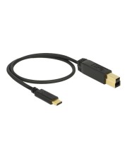 Delock Kabel USB 3.1 Gen 2 Type-C" Stecker> Typ-B 0.5 m schwarz Digital/Daten 3.0 Schwarz (83674)