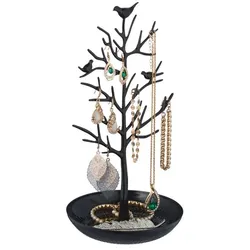 Relaxdays Schmuckständer Baum Schwarz
